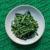 farmyard garden peas, fine beans and spiced almond butter