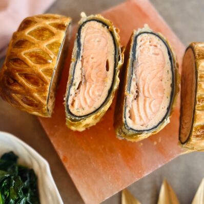 Handcrafted Salmon Wellington for 4